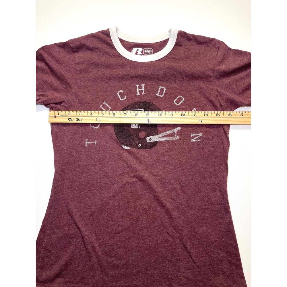 Russell Athletic Texas A&M Aggies Football Ringer T-Shirt Maroon Small 0271 - Picture 4 of 6